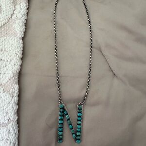 Native American N necklace